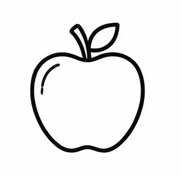 an apple is shown in the shape of a letter.webp